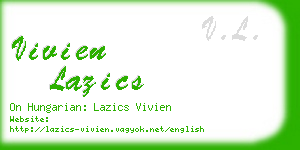 vivien lazics business card